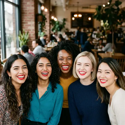Diverse Women Rocking the Same Lipstick Shade