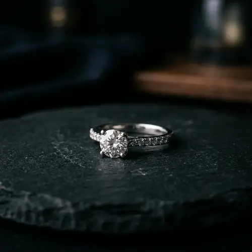 Stunning Dark Studio Photo with Ring