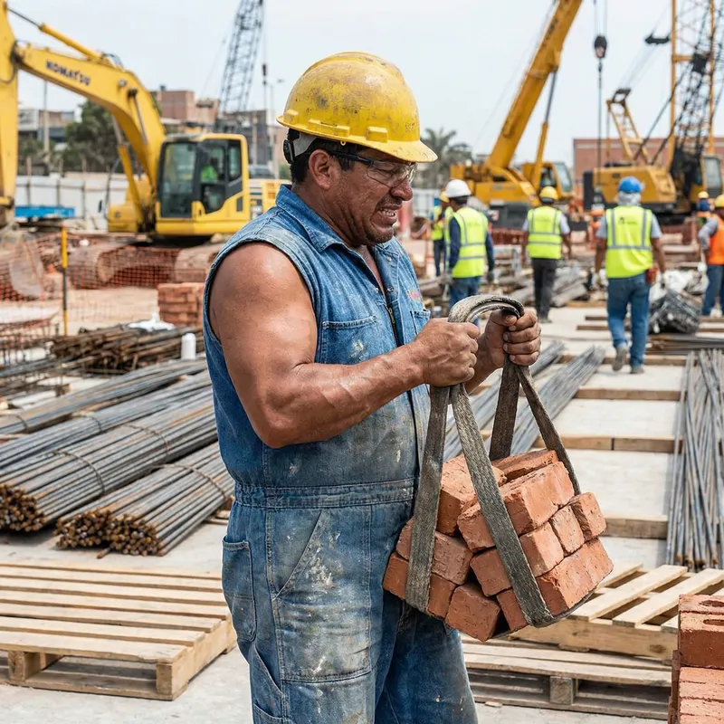 Brutal Construction Worker in Helmet