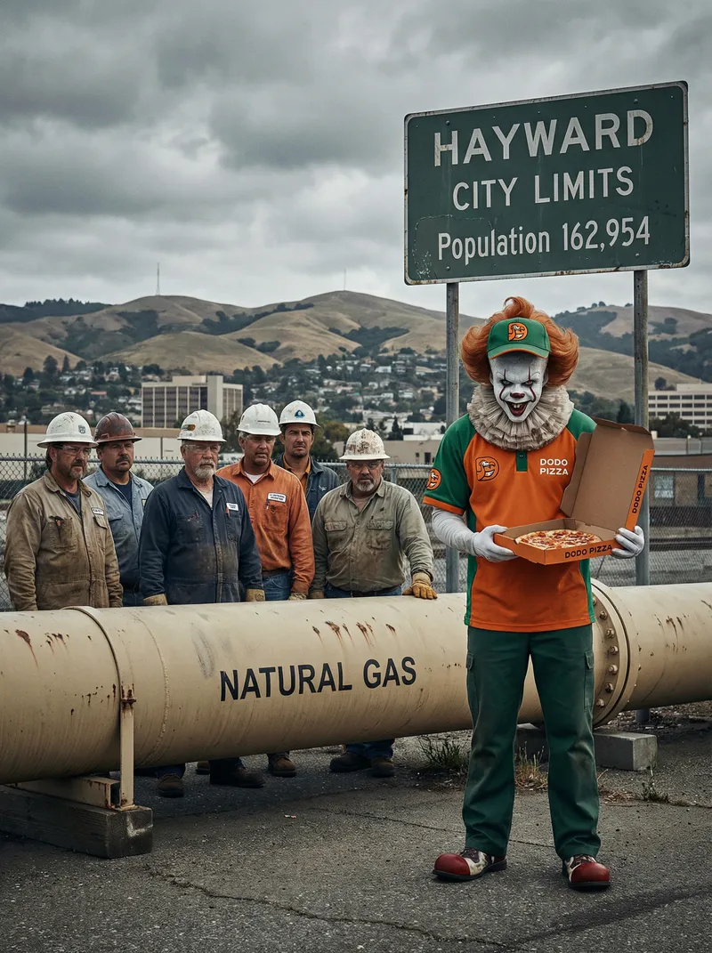 Evil Pennywise at Dodo Pizza in Hayward