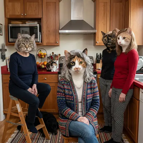 Transform Faces to Cats in Fun Illustrations
