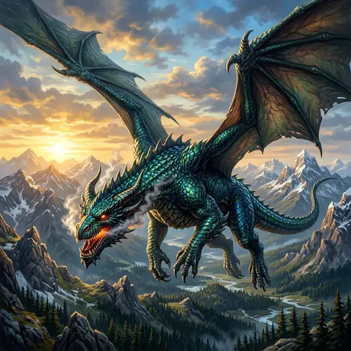 Majestic and Ancient Dragon | Mythological Creature