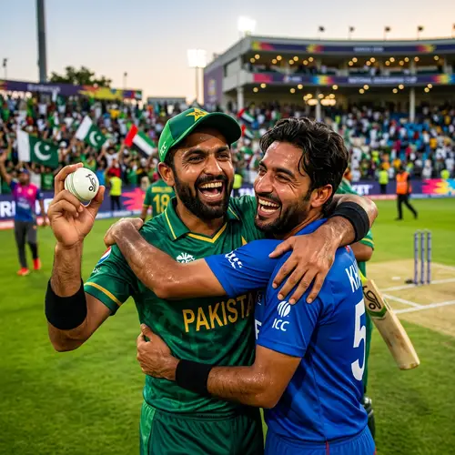 Vibrant Cricket Field Victory Celebration - 8K Resolution Image