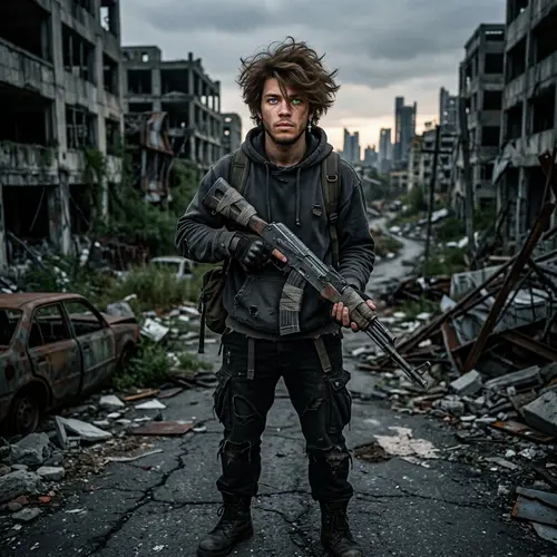 Post-Apocalyptic Mixed Race Male with Unique Features