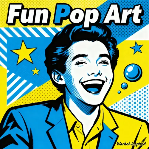 Fun Pop Art in Andy Warhol Style