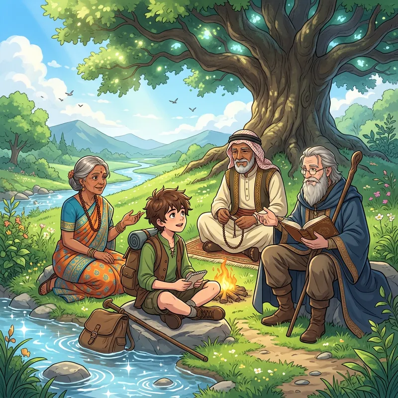 Anime Boy's Journey: Wisdom from Diverse Mentors Anime Boy's Journey: Wisdom from Diverse Mentors