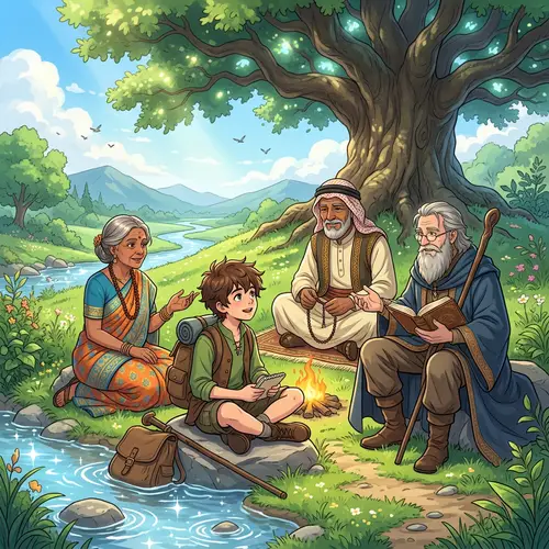 Anime Boy Journey: Meeting Wise Mentors for Guidance