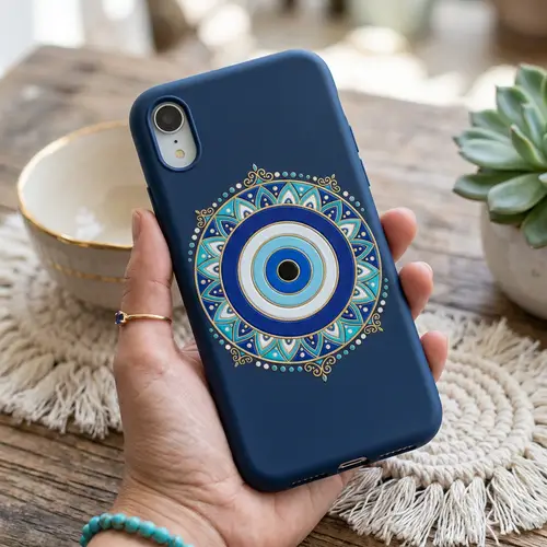 Stylish iPhone XR Phone Cover with Evil Eye Design