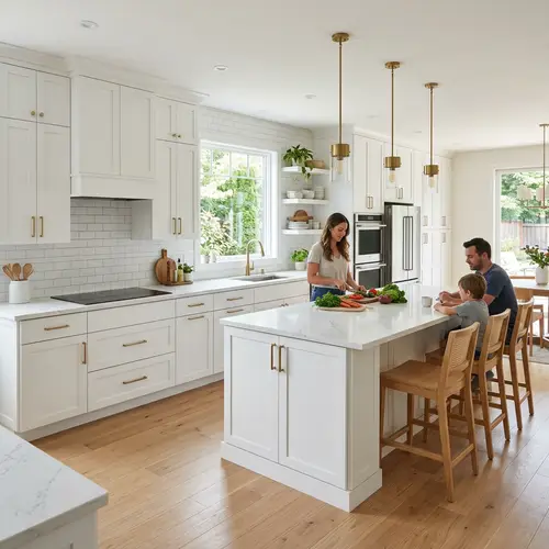 Modern Kitchen Design with White Cabinets