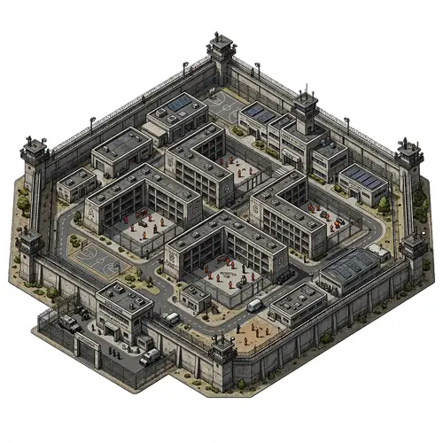High-Security Prison Complex Visualization