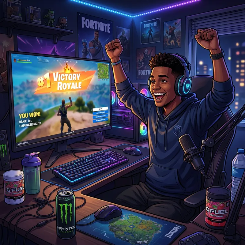 Triumphant Fortnite Gamer Wins Competition Triumphant Fortnite Gamer Wins Competition