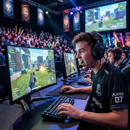 Intense Esports Tournament | Youthful Male Gamer | Battle Royale