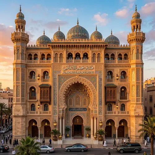 Islamic Architecture Hotel Facade | Detailed Design Features