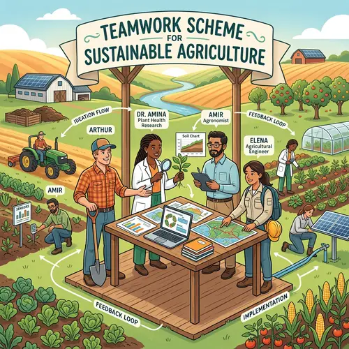 Diverse Agricultural Team Implementing Sustainable Farming Methods