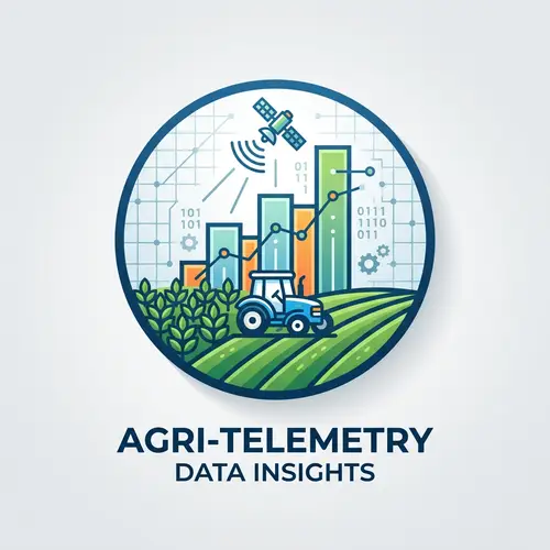 Agricultural Telemetry Data Icon for Optimizing Crop Growth