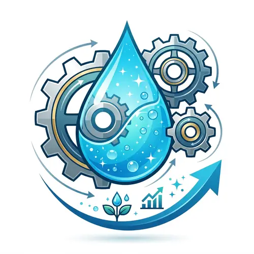 Water Efficiency Improvement Vector Graphic Design