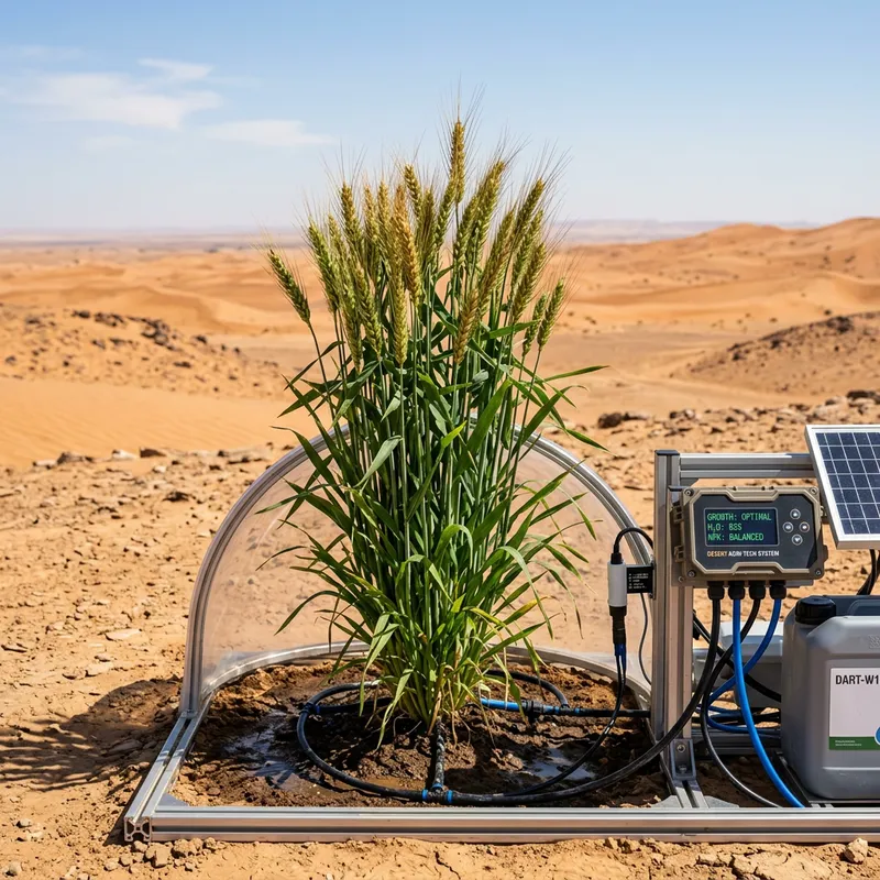 Innovative Technology Cultivating Wheat Plant in Desert