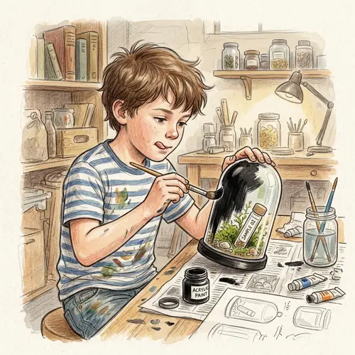 Boy Painting Hermetic Culture Capsule - Artistic Interpretation