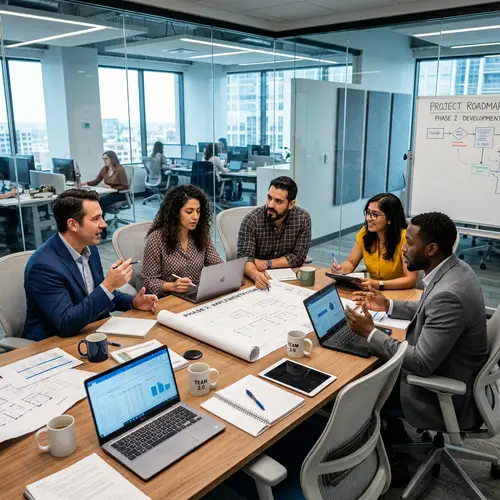 Diverse Professionals in Business Development Meeting