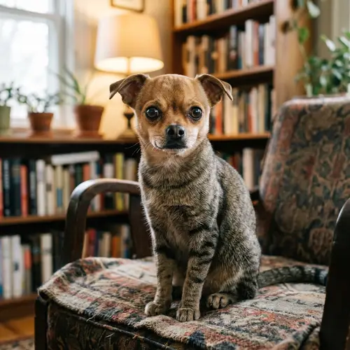 Cat with Chihuahua-Like Face | Whimsical Feline Image