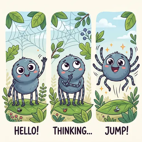 Cartoon Cute Spider Vector Poses | Fun Arachnid Illustration