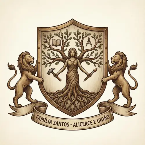 Santos Family Crest Logo Design