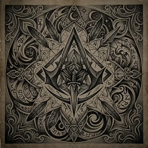 Intricate Dotwork Tattoo Design for Mystery Lovers