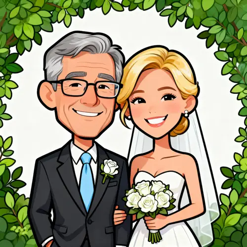 Cartoon Wedding Couple: Fun Caricature Art