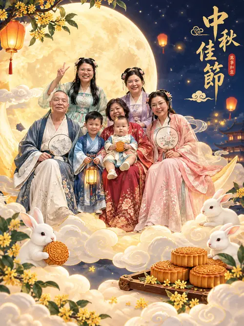 Mid-Autumn Festival Greeting Image Design