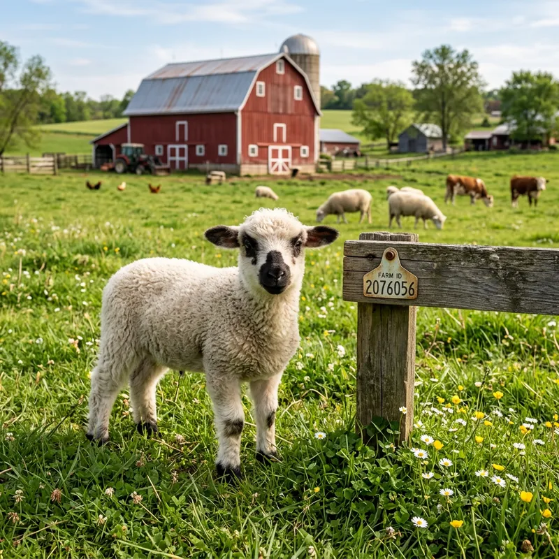 Adorable Baby Sheep on the Farm