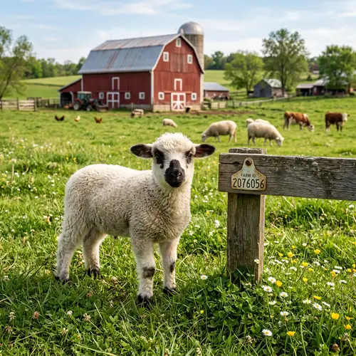 Adorable Baby Sheep on the Farm