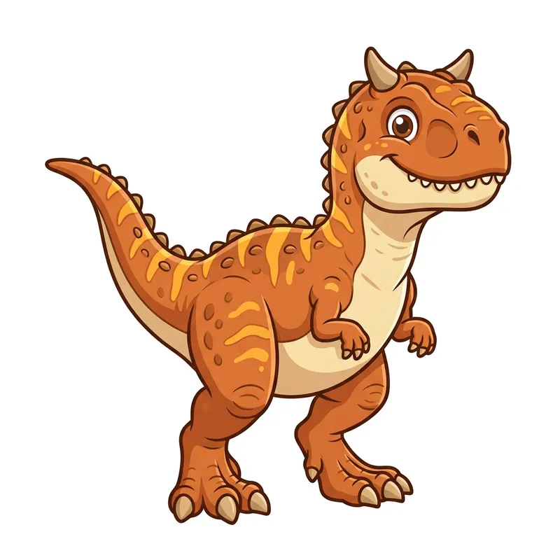 Cute Carnotaurus Cartoon for Kids