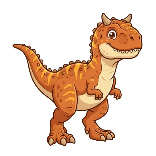 Cute Carnotaurus Cartoon for Kids