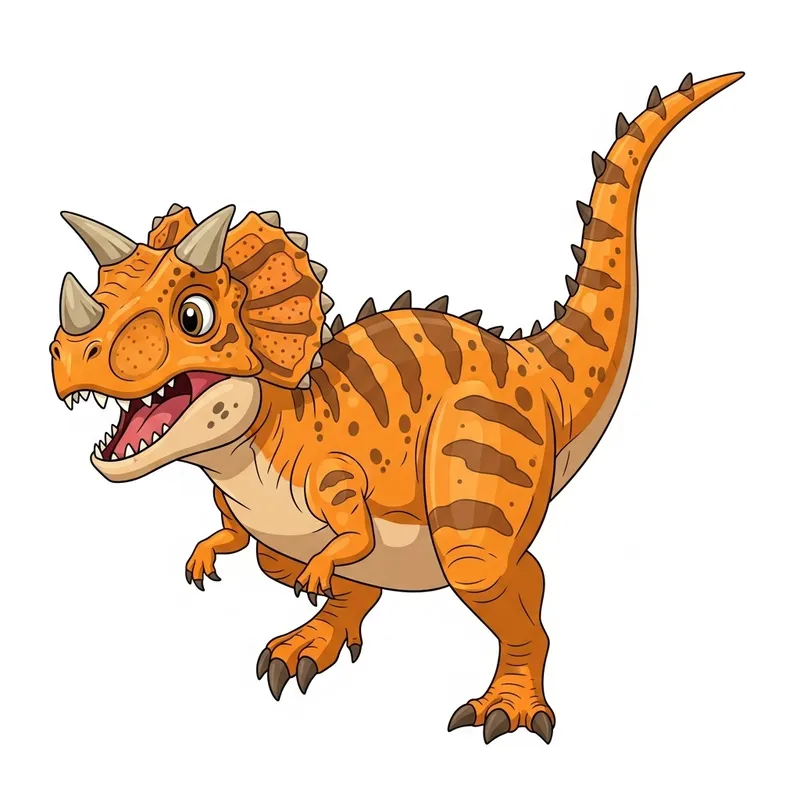 Cute Carnotaurus Cartoon for Kids
