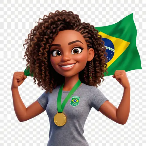 3D Pixar Caricature of a Brazilian Athlete