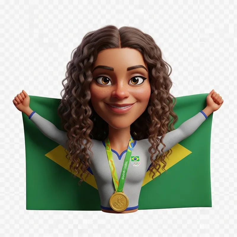 3D Pixar Caricature of a Brazilian Athlete