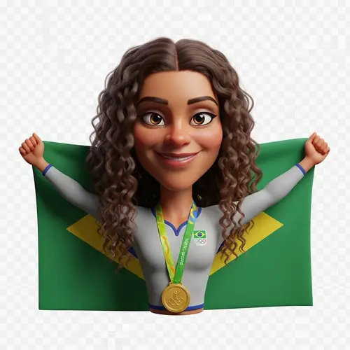 3D Pixar Caricature of a Brazilian Athlete