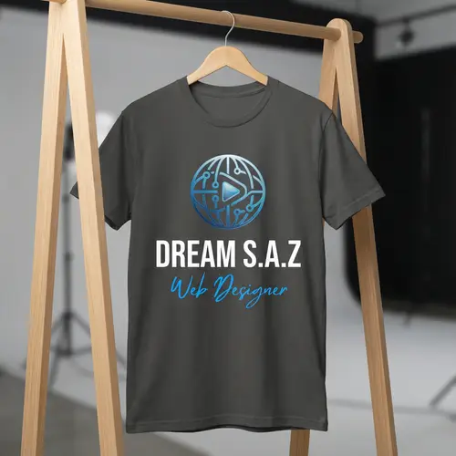 Modern T-Shirt Design with Logo & Typography