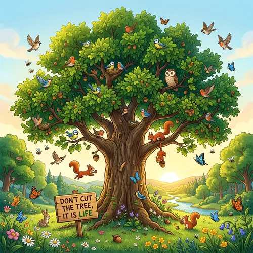 Don't Cut the Tree, It Is Life - Symbol of Biodiversity