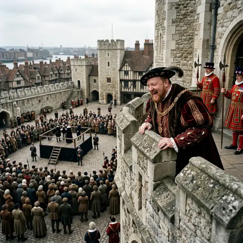 Royalty Watching Public Execution at Tower of London 1535
