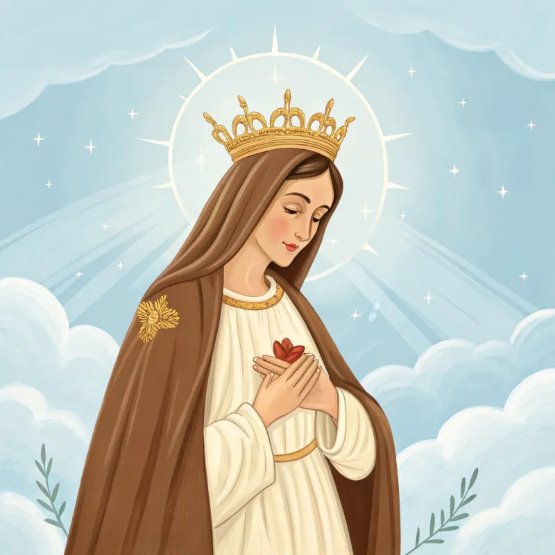 Serene Virgin Mary (Our Lady of Carmen) Artwork Serene Virgin Mary (Our Lady of Carmen) Artwork