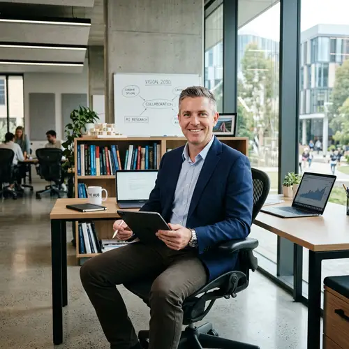 Director of Academic Hub in Modern Office Setting