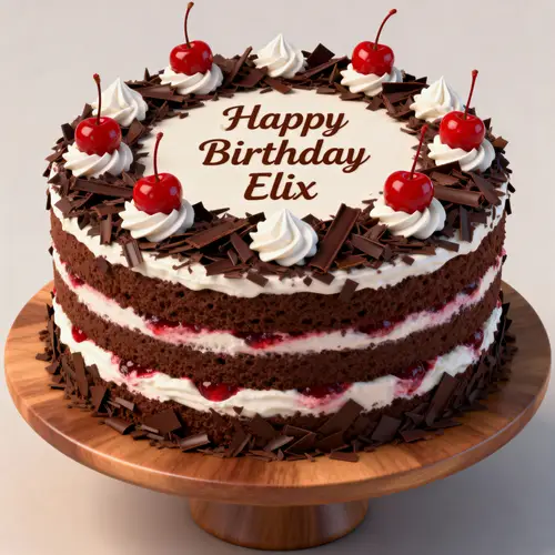 Vibrant Black Forest Birthday Cake Design