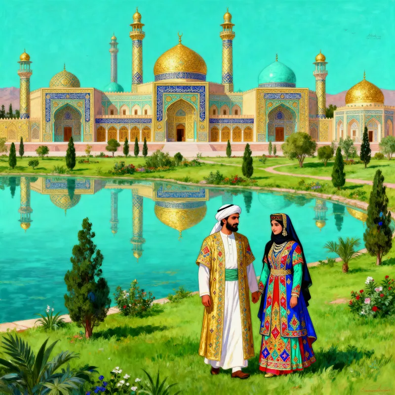 Traditional Persian Miniature Art - Najdi Attire Traditional Persian Miniature Art - Najdi Attire