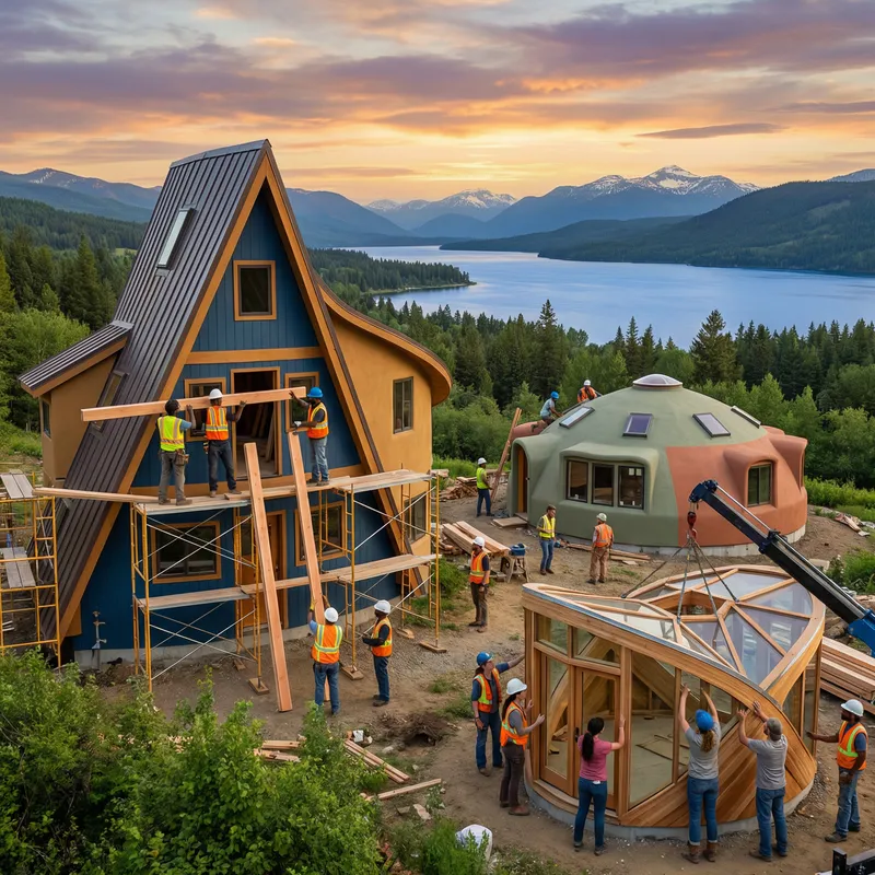 Innovative House Construction in Picturesque Nature