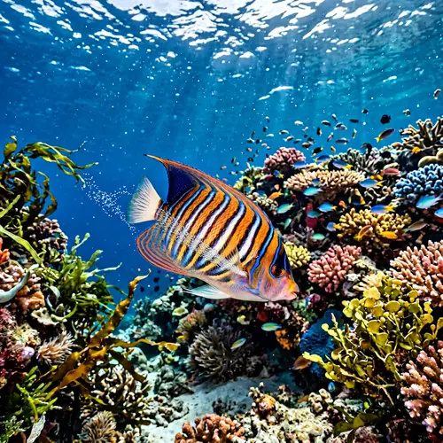 Graceful Fish Swimming in Vibrant Underwater World