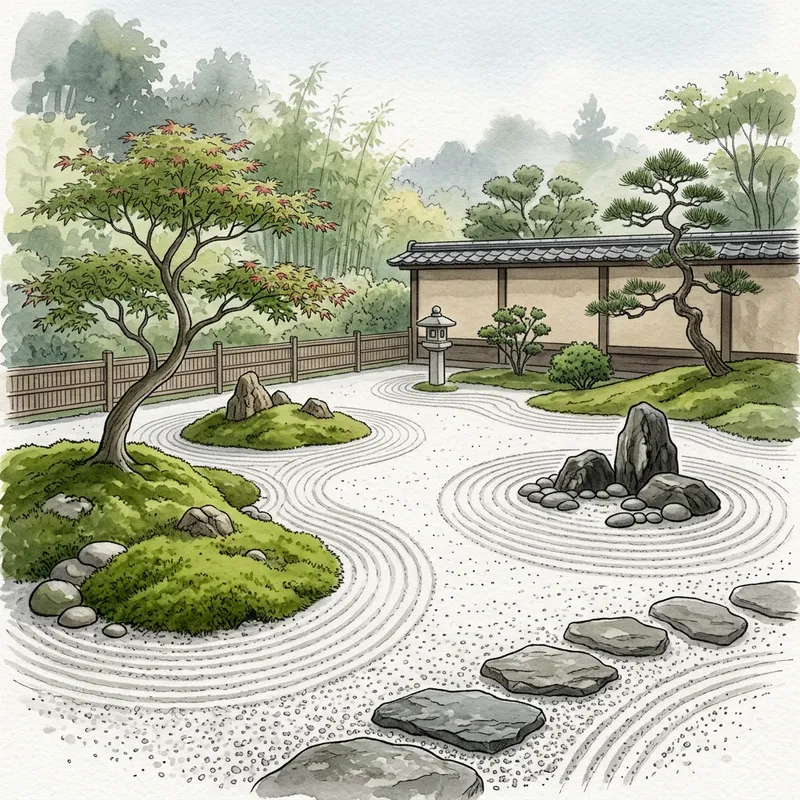 Tranquil Zen Garden: Minimalism & Abstraction