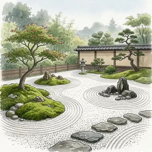 Tranquil Zen Garden: Minimalism & Abstraction