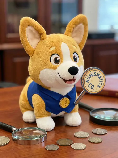 Memorable Corgi Mascot for Numismatics Brand