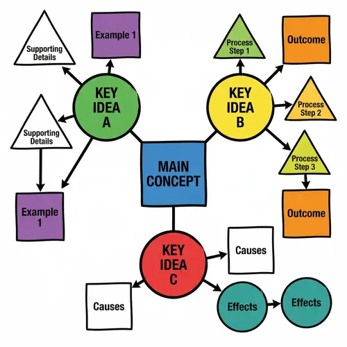 Educational Graphic Organizer: Shapes, Circles, Triangles